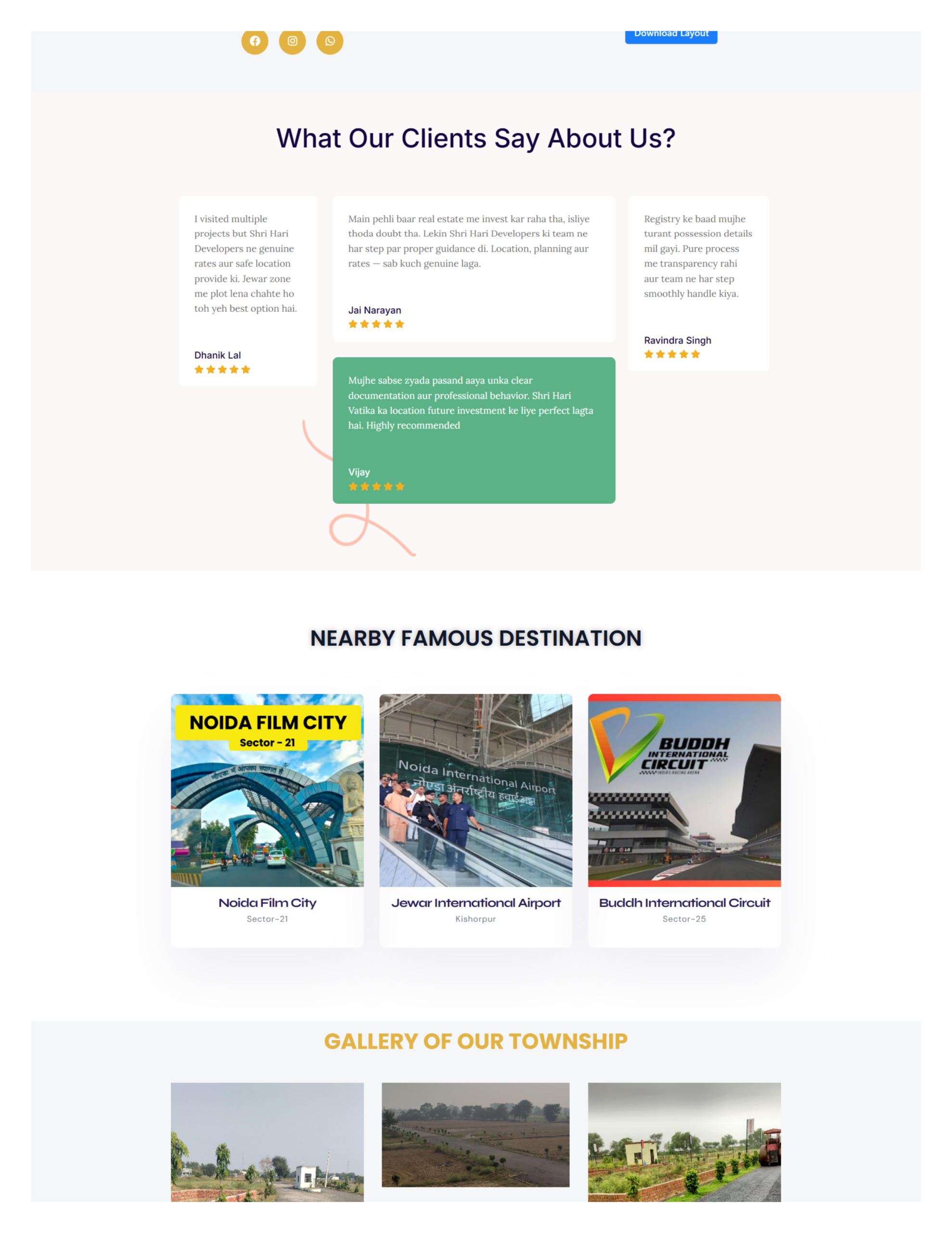 Plots Jewar website screenshot 2