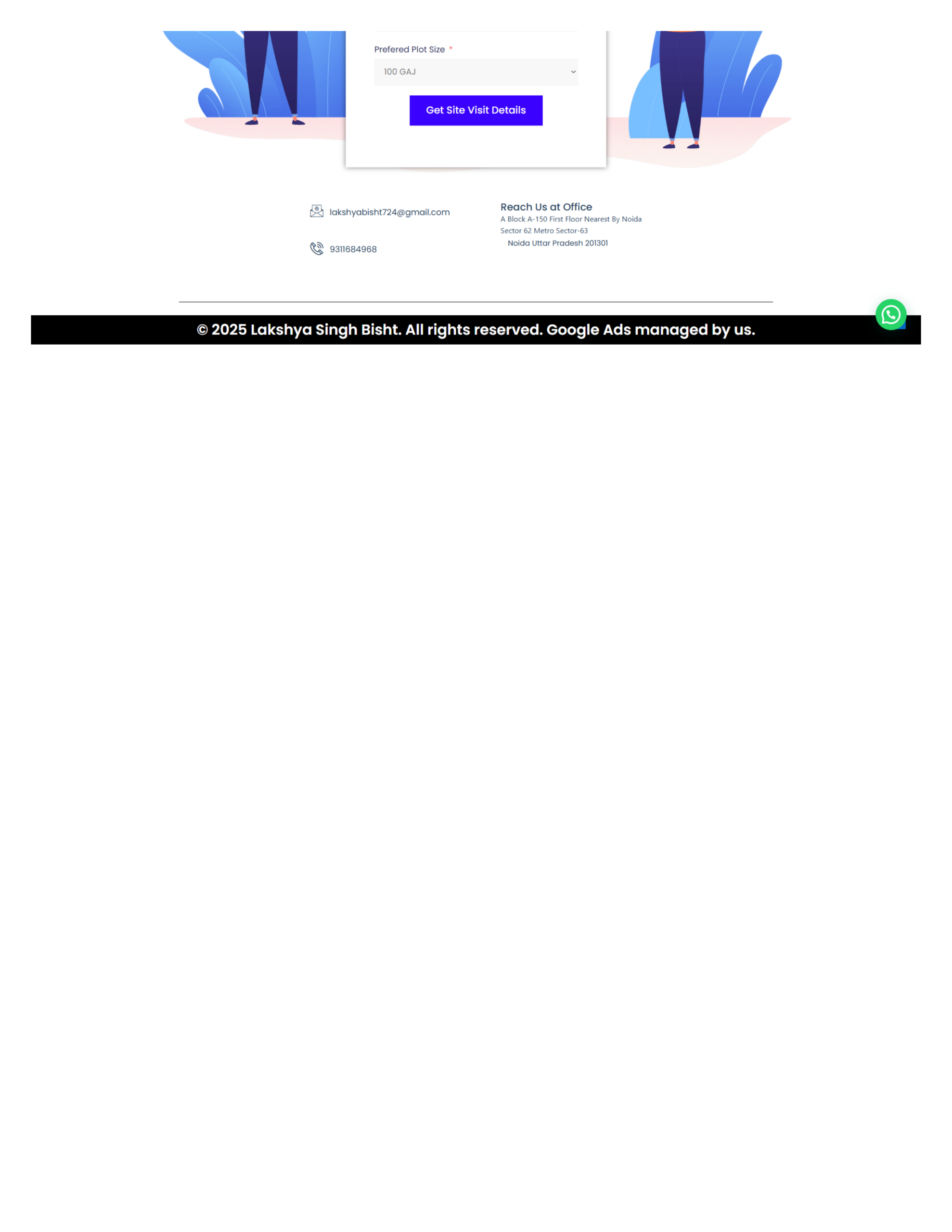 Plots Jewar website screenshot 4